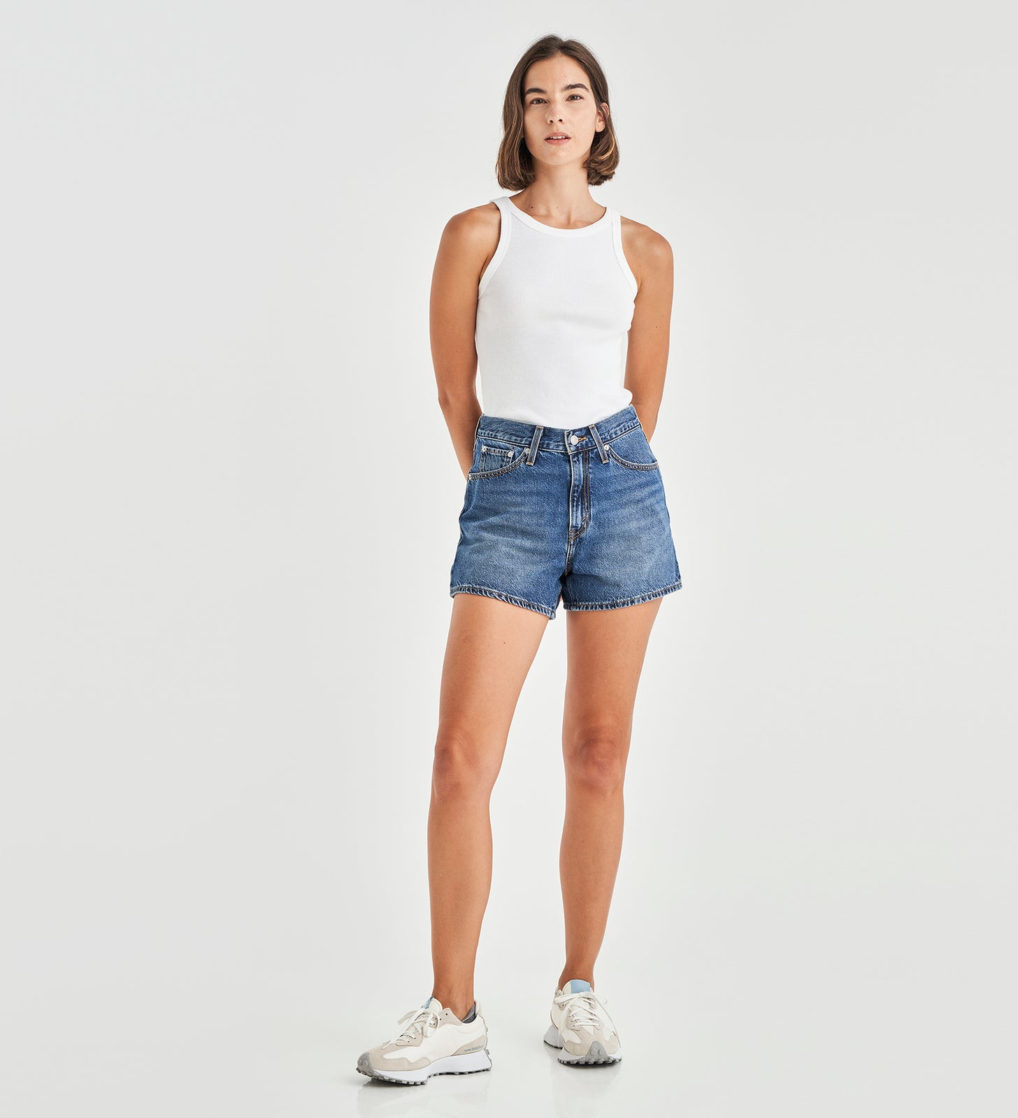 levi’s® women's 80s mom shorts A4695000324- Medium Indigo Worn In – Levi's Hong Kong