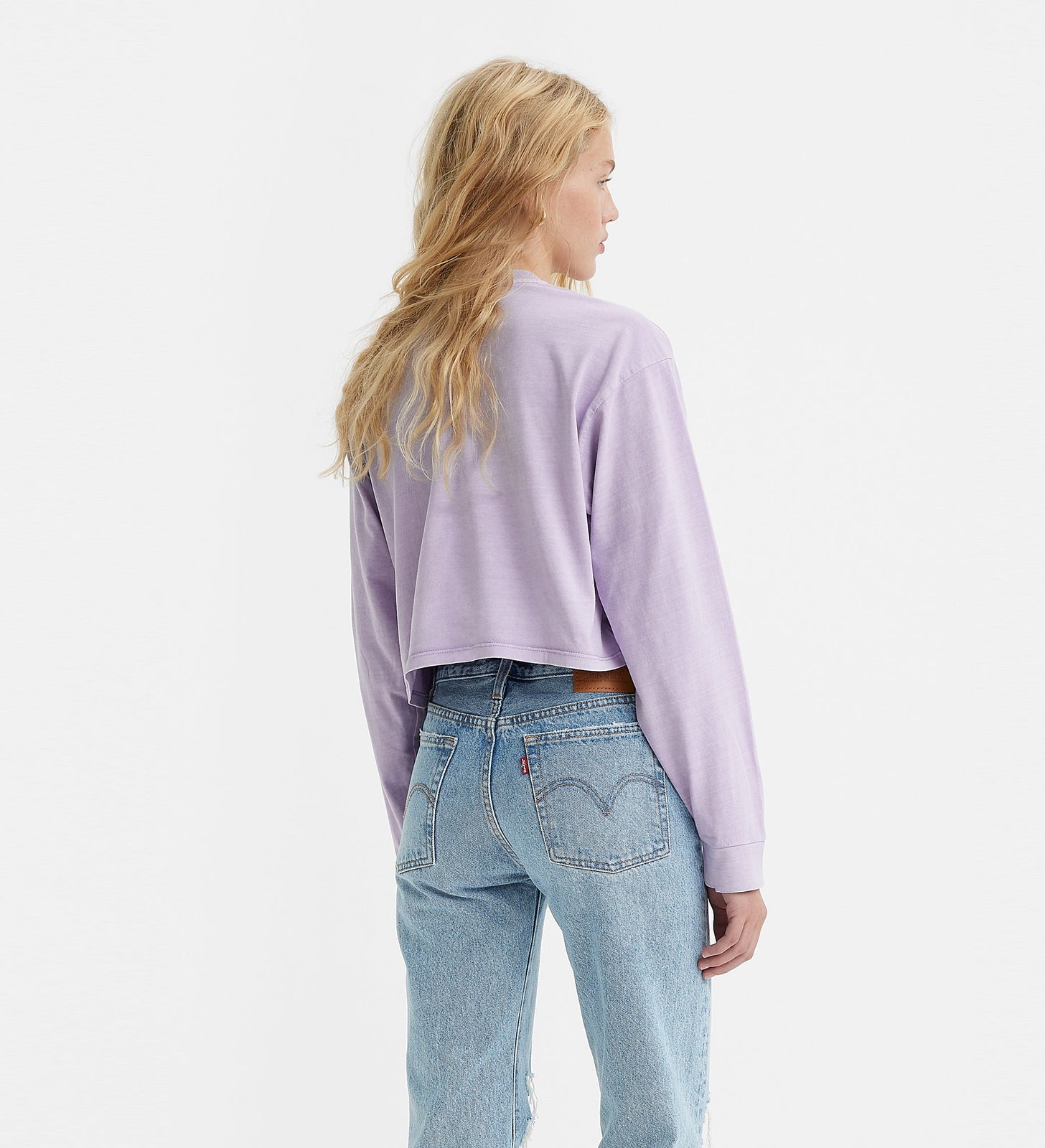 levi's® women's graphic long sleeve reese cropped tee A35250004XXS- Ls Fresh Logo Natural Dye Dusk – Levi's Hong Kong
