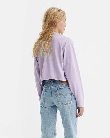 levi's® women's graphic long sleeve reese cropped tee A35250004S- Ls Fresh Logo Natural Dye Dusk  – Levi's Hong Kong