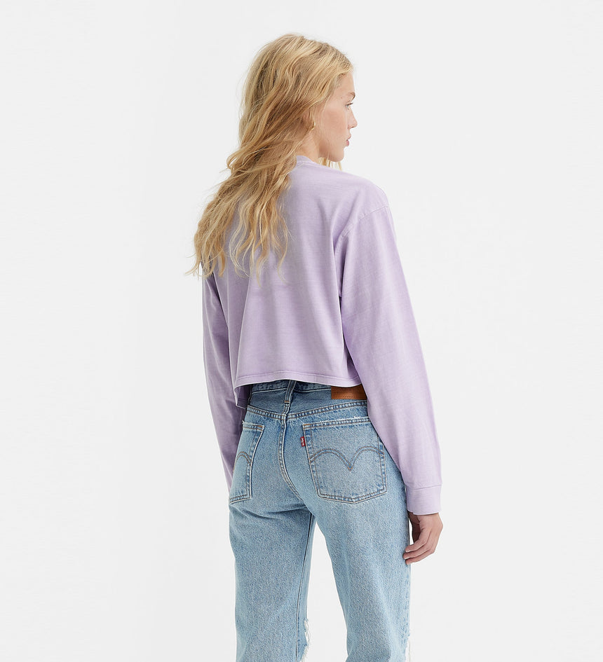 levi's® women's graphic long sleeve reese cropped tee A35250004S- Ls Fresh Logo Natural Dye Dusk – Levi's Hong Kong