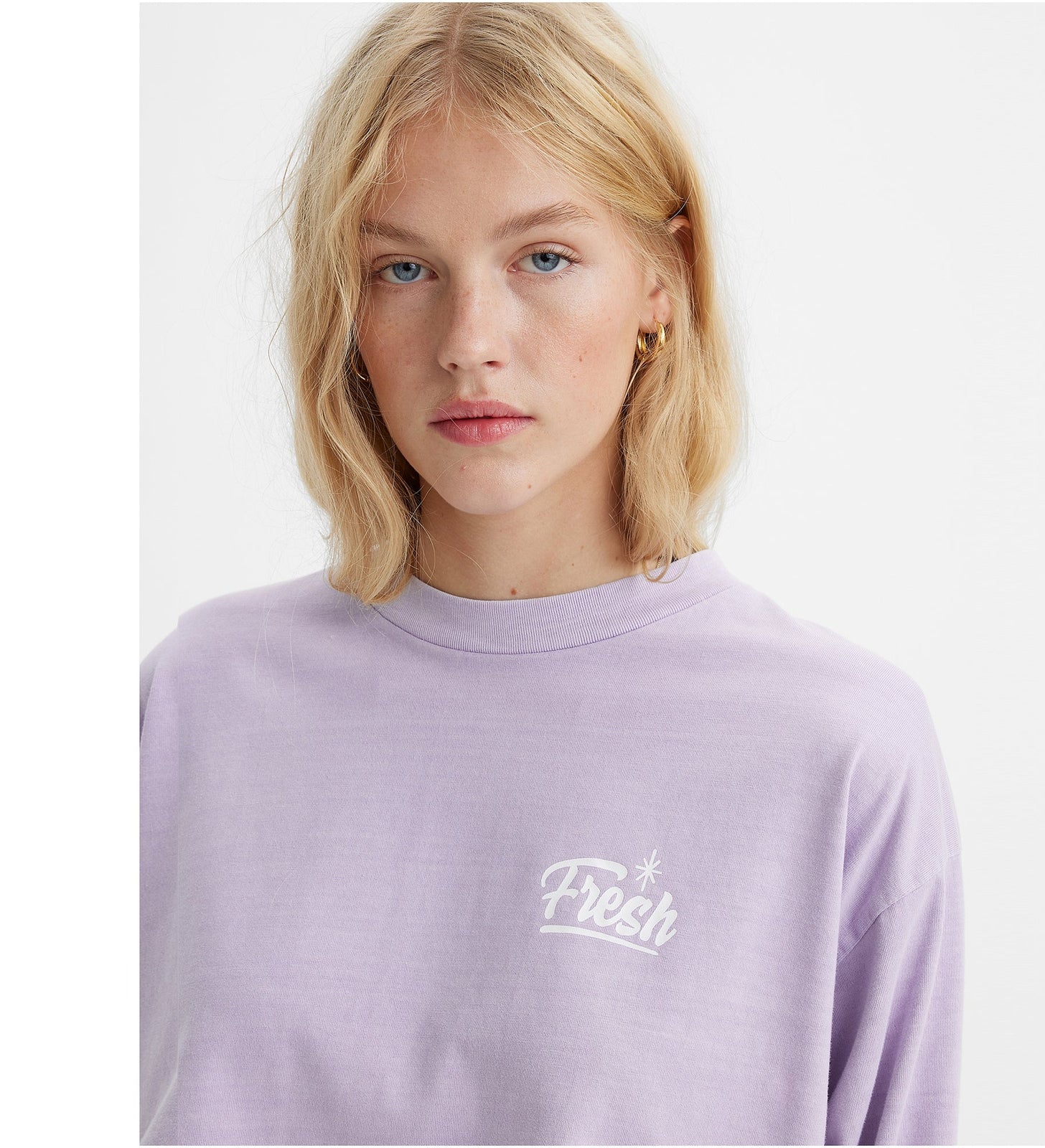 levi's® women's graphic long sleeve reese cropped tee A35250004XXS- Ls Fresh Logo Natural Dye Dusk – Levi's Hong Kong