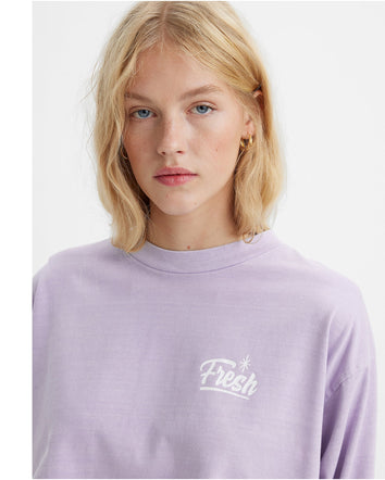 levi's® women's graphic long sleeve reese cropped tee A35250004S- Ls Fresh Logo Natural Dye Dusk  – Levi's Hong Kong