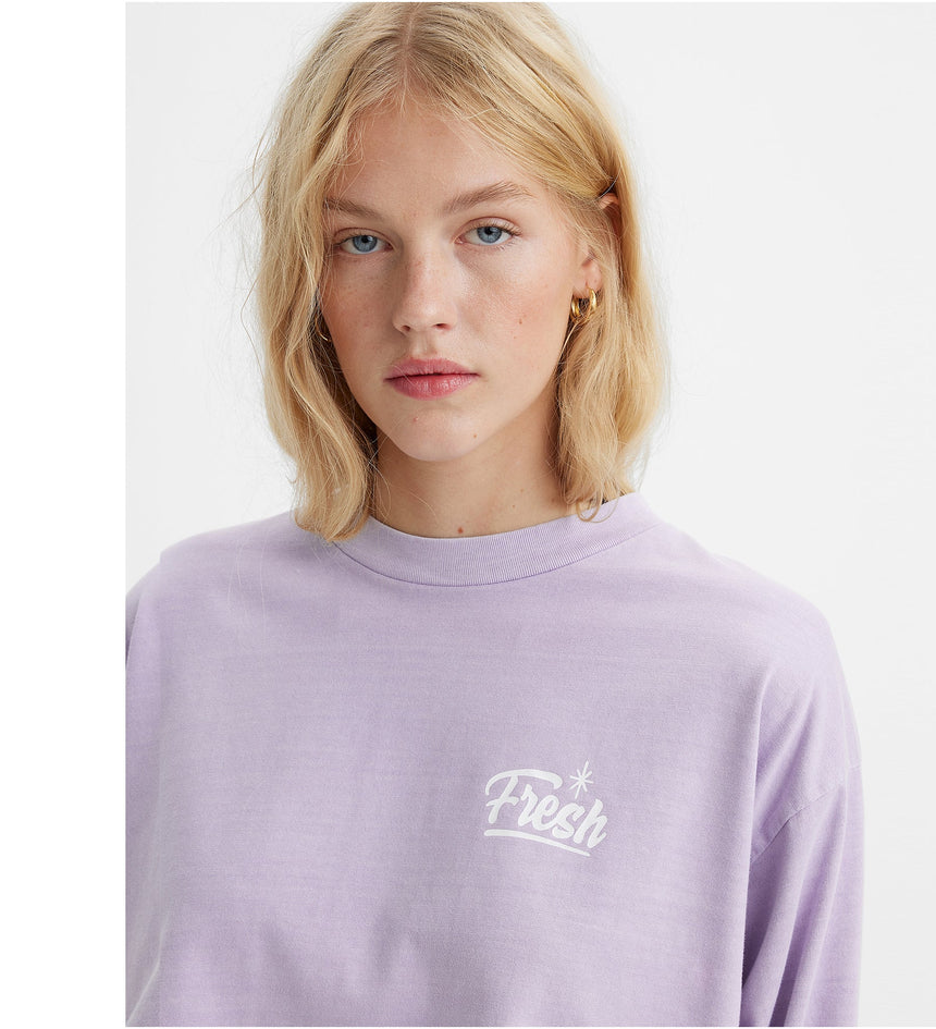levi's® women's graphic long sleeve reese cropped tee A35250004S- Ls Fresh Logo Natural Dye Dusk – Levi's Hong Kong