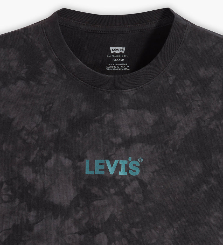levi's® 鬆身短袖印花t-shirt | 男裝 161431021S- Headline Logo Wash Caviar - Black – Levi's 香港