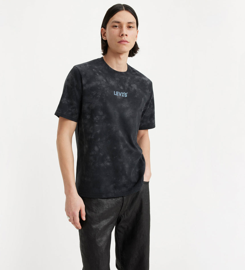 levi's® 鬆身短袖印花t-shirt | 男裝 161431021S- Headline Logo Wash Caviar - Black – Levi's 香港