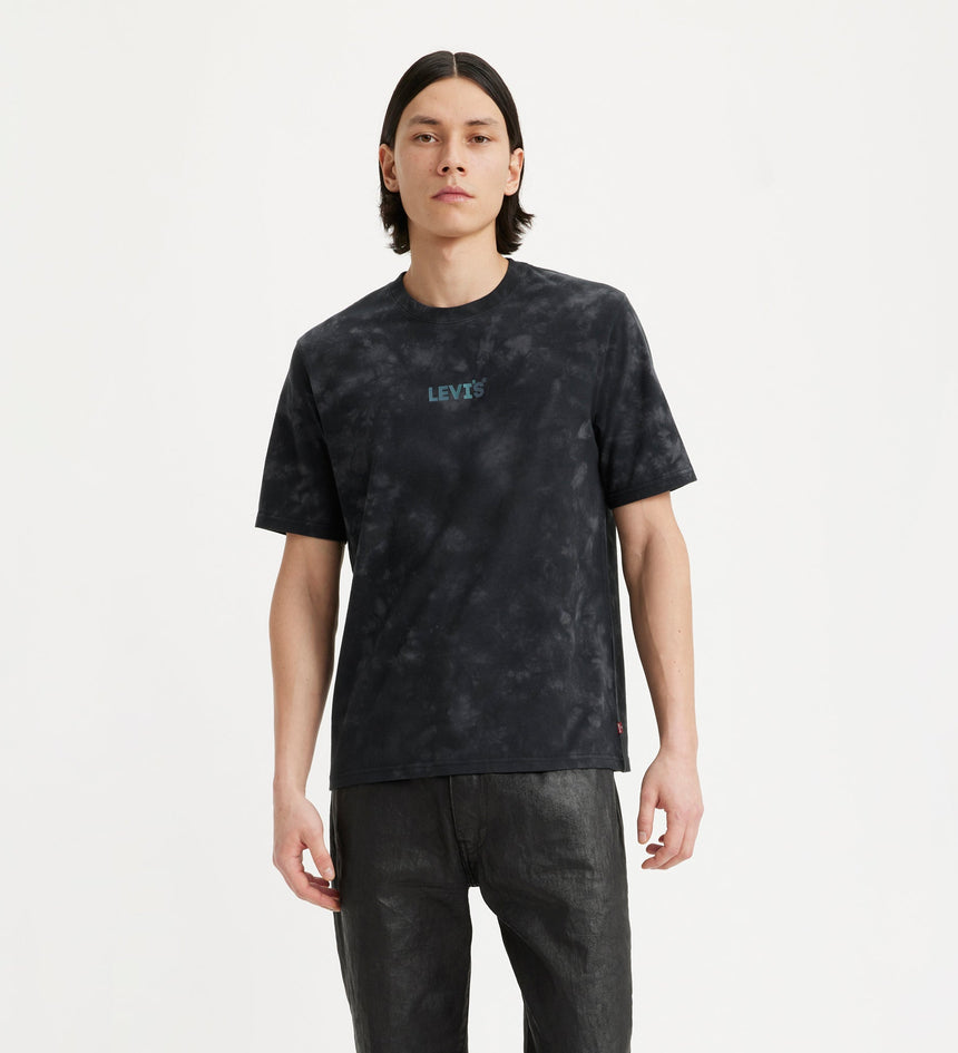 levi's® 鬆身短袖印花t-shirt | 男裝 161431021S- Headline Logo Wash Caviar - Black – Levi's 香港