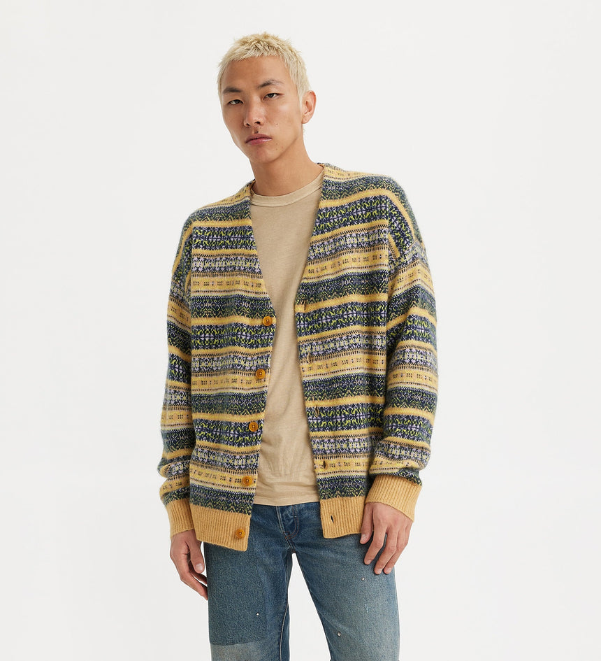 levi's® men's coit boxy cardigan A07090020XS- Chilton Fairisle Golden OcHigh Risee – Levi's Hong Kong