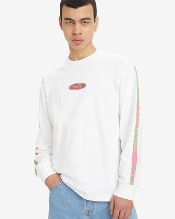 levi's® men's graphic long-sleeve authentic t-shirt A61450001S- Seasonal Exp Logo White+ - White  – Levi's Hong Kong