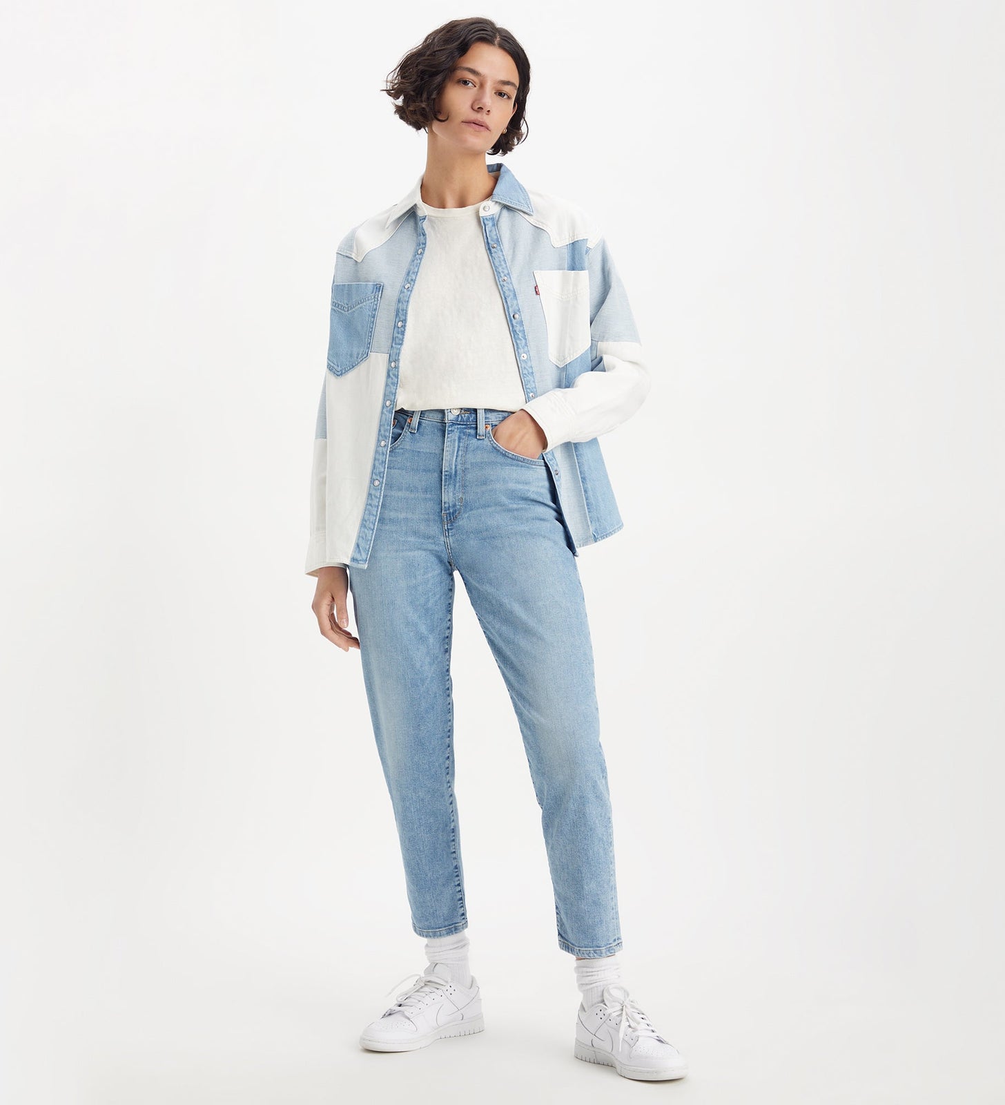 levi's® 高腰男友 boyfriend 牛仔褲 | 女裝 8587301262527 Cassie Can - Blue – Levi's 香港