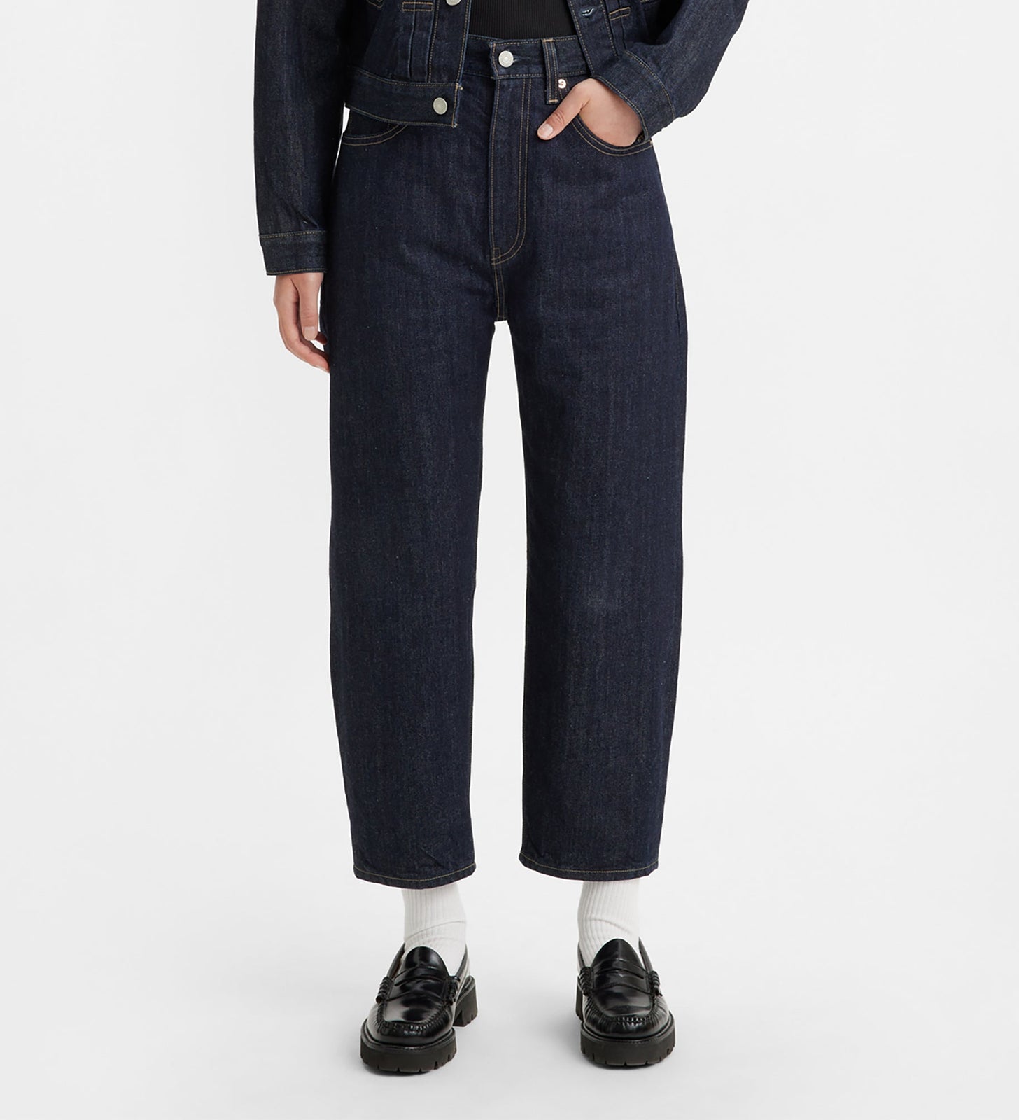 levi's® women's barrel jeans A5889000025- Moj Barrel Dark Rinse – Levi's Hong Kong