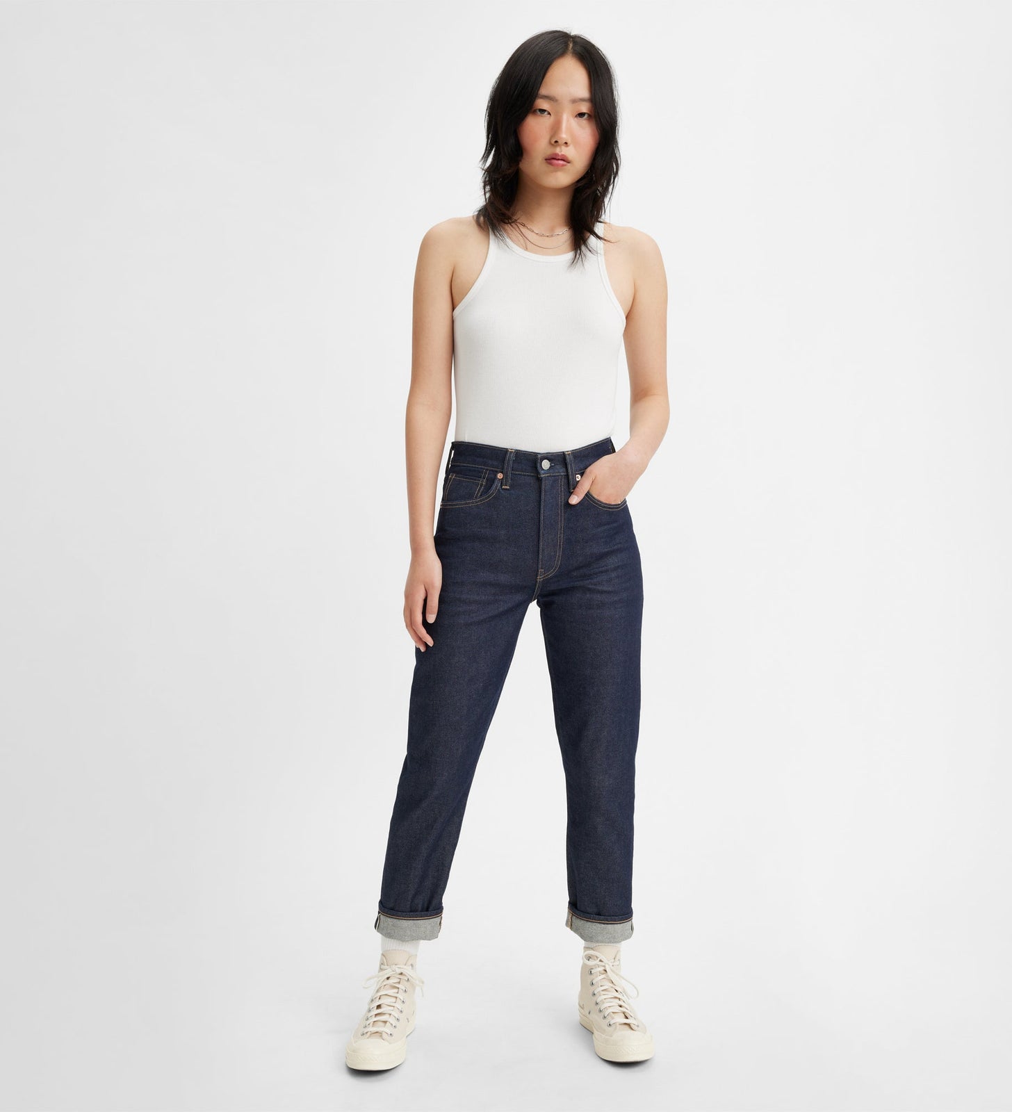 levi's® women's high-rise boyfriend jeans A589300002427 MOJ Ink Rinse Dark – Levi's Hong Kong