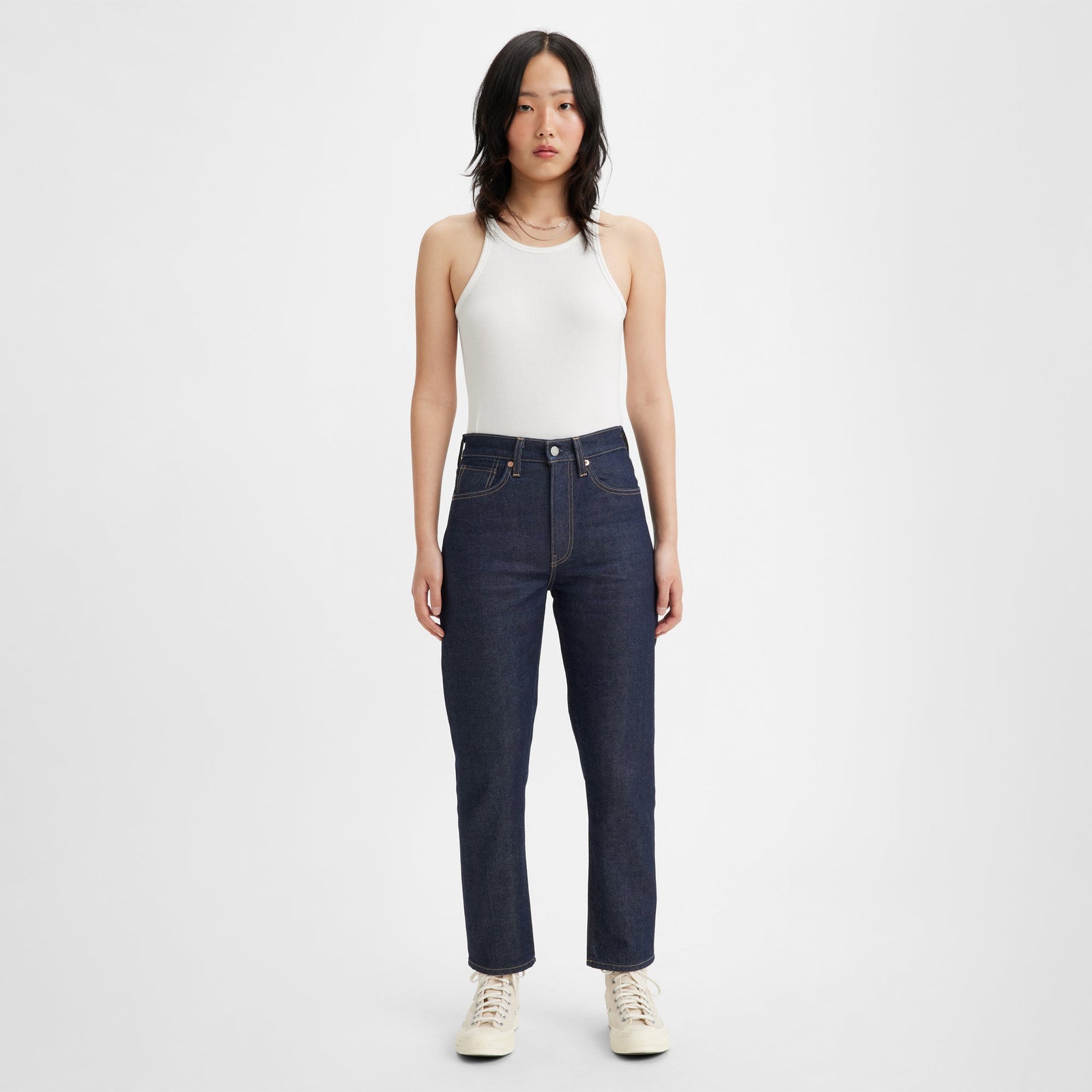 levi's® women's high-rise boyfriend jeans A589300002427 MOJ Ink Rinse Dark – Levi's Hong Kong
