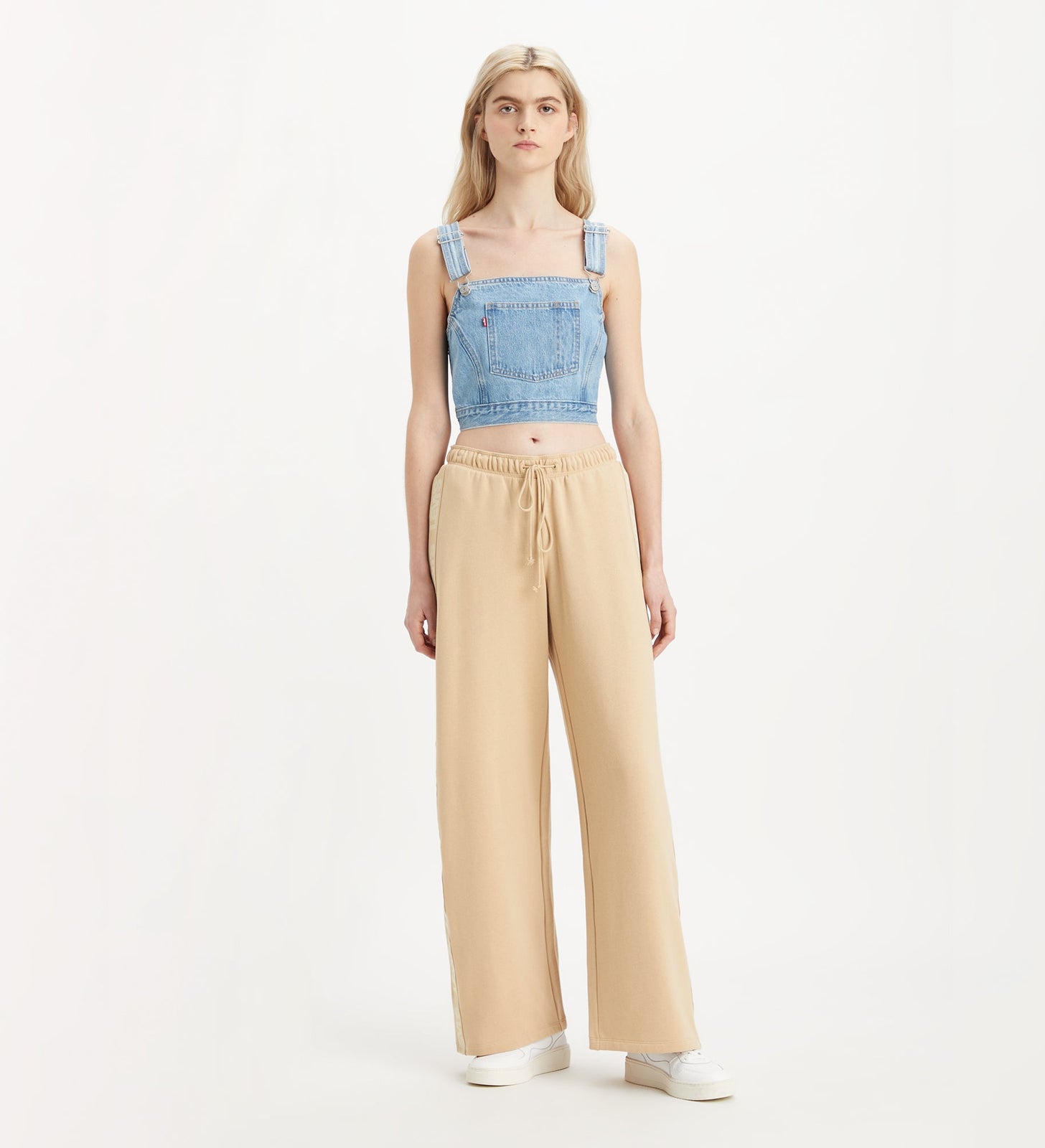 levi's® 寬鬆運動褲 | 女裝 A60760002S- Pant Minimal Sport Logo Taping Warm Sand - Neutral – Levi's 香港