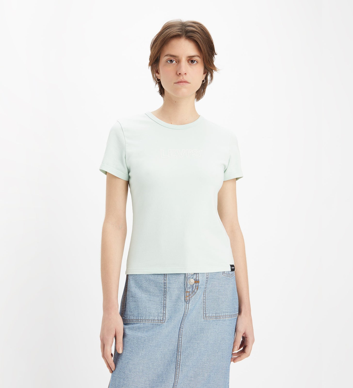 levi's®rickie 圖案 tee | 女裝 179440034XS- Minimal Sport Logo Outline Surf Spray - Blue – Levi's 香港