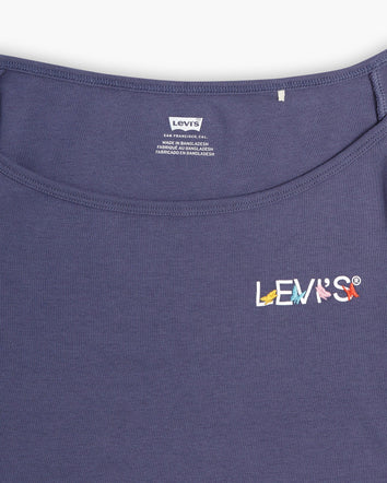 levi's® women's graphic babe t-shirt A60650001XS- Sweet Butterflies Crown Blue - Blue  – Levi's Hong Kong