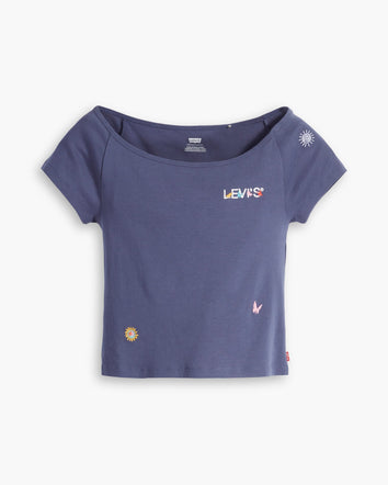 levi's® women's graphic babe t-shirt A60650001XS- Sweet Butterflies Crown Blue - Blue  – Levi's Hong Kong