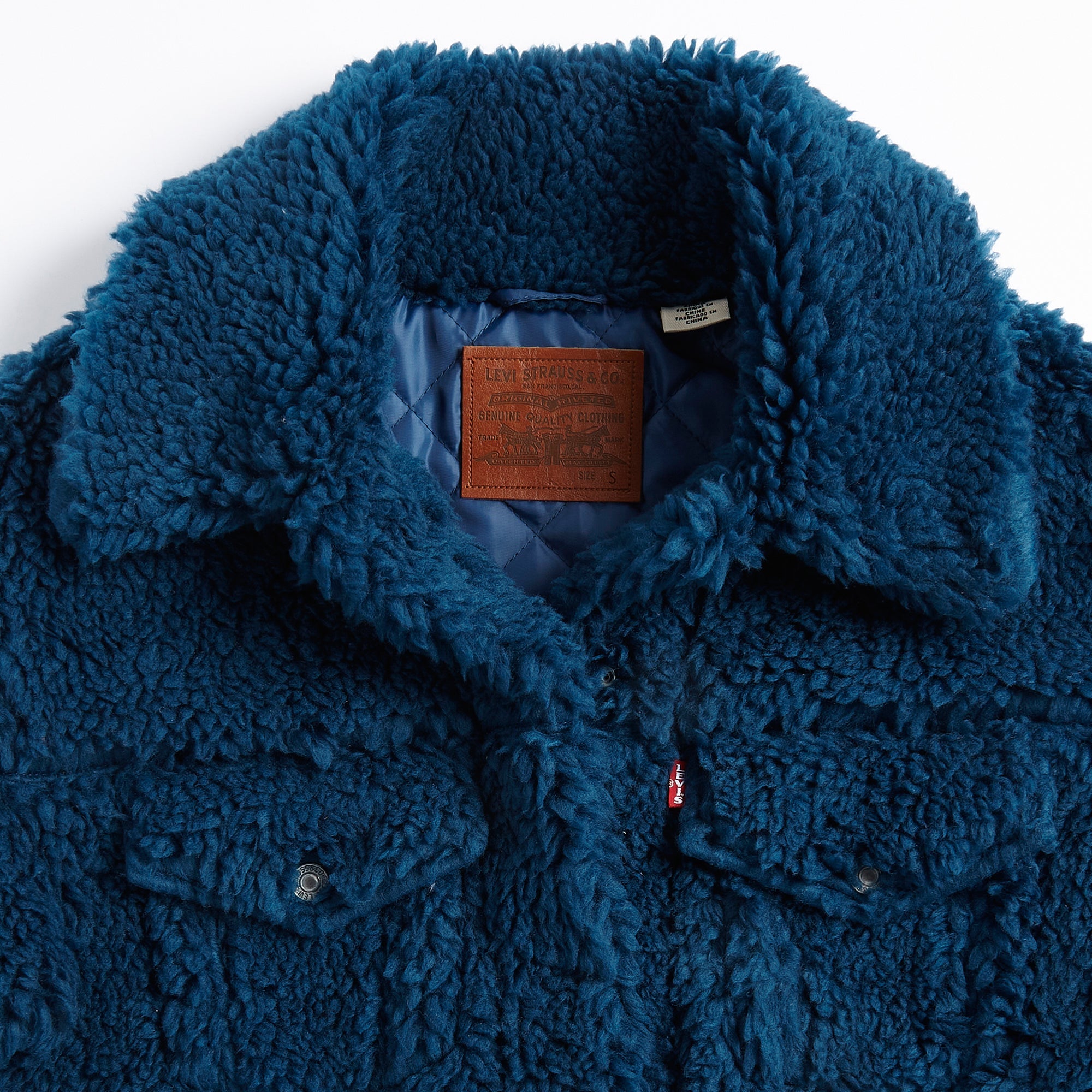 Levi s Women s Baby Bubble Sherpa Trucker Jacket Gibralter Sea Levi s HK Levi s Hong Kong