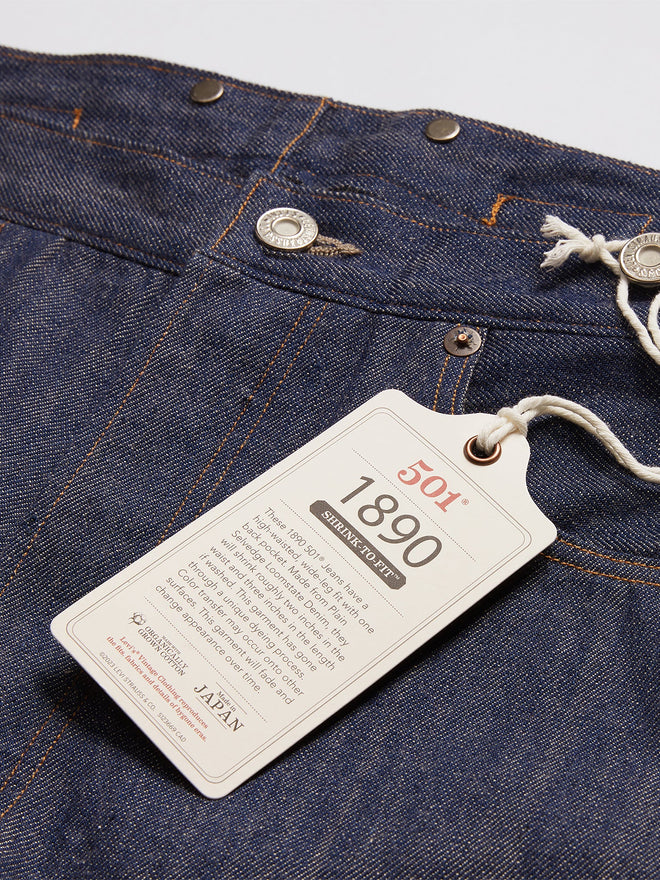 levi's® lvc® 1890 501® 牛仔褲 | 男裝 9050100223032 Blue - Dark Indigo - Flat Finish  – Levi's 香港