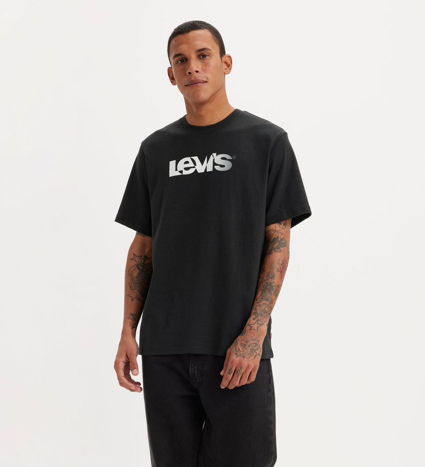 levi's® men's relaxed fit short-sleeve graphic t-shirt 161431332S- Overlap Logo Caviar - Black – Levi's Hong Kong