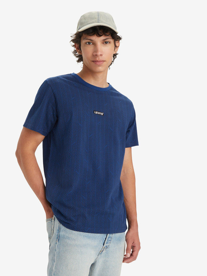 levi's®  寬鬆 baby tab 短袖 t 恤| 男裝 795540071XS- Italic Surge Navy Peony  – Levi's 香港