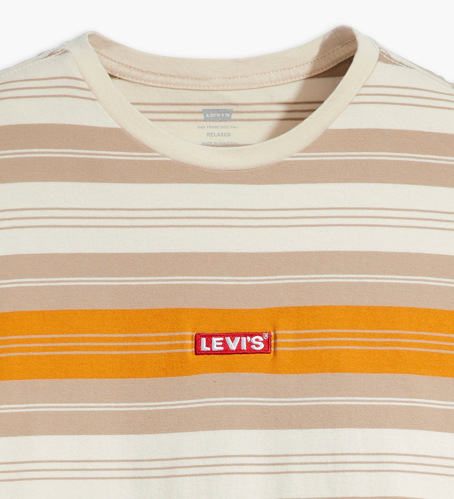 levi's®  寬鬆 baby tab 短袖 t 恤| 男裝 795540084XS- Ray Stripe Oatmeal – Levi's 香港