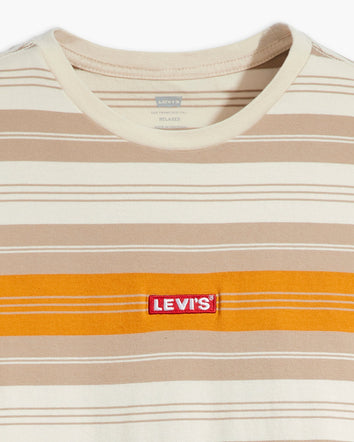 levi's® men's relaxed baby tab short-sleeve t-shirt 795540084XS- Ray Stripe Oatmeal  – Levi's Hong Kong