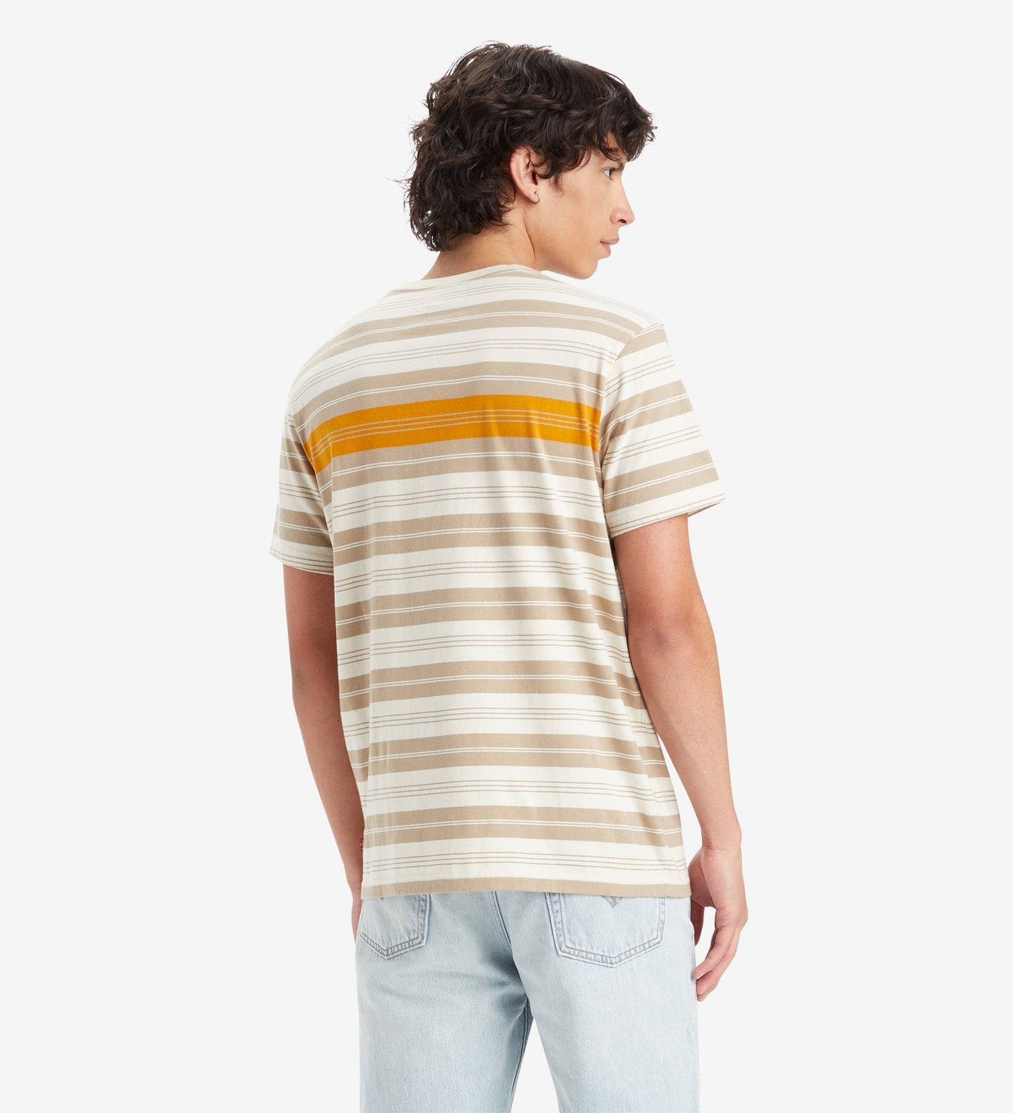 levi's®  寬鬆 baby tab 短袖 t 恤| 男裝 795540084XS- Ray Stripe Oatmeal – Levi's 香港