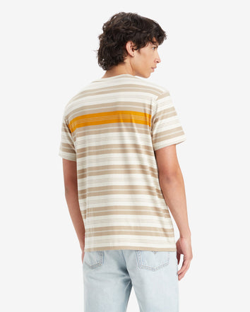 levi's® men's relaxed baby tab short-sleeve t-shirt 795540084XS- Ray Stripe Oatmeal  – Levi's Hong Kong