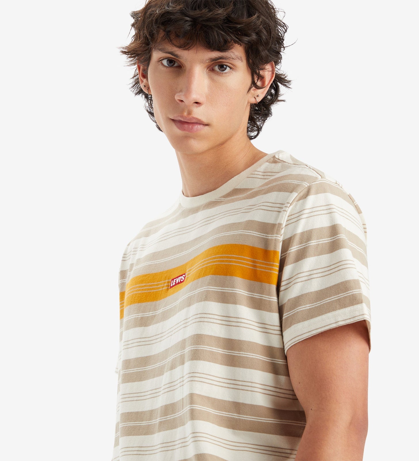 levi's®  寬鬆 baby tab 短袖 t 恤| 男裝 795540084XS- Ray Stripe Oatmeal – Levi's 香港