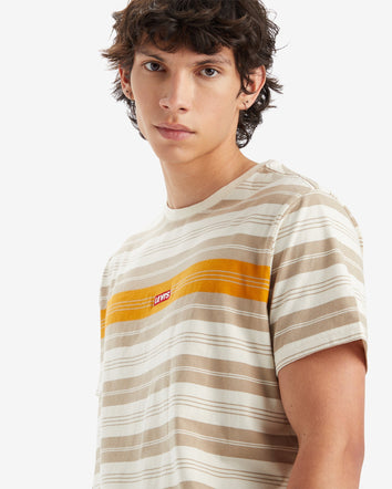 levi's® men's relaxed baby tab short-sleeve t-shirt 795540084XS- Ray Stripe Oatmeal  – Levi's Hong Kong