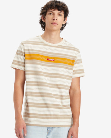 levi's® men's relaxed baby tab short-sleeve t-shirt 795540084XS- Ray Stripe Oatmeal  – Levi's Hong Kong