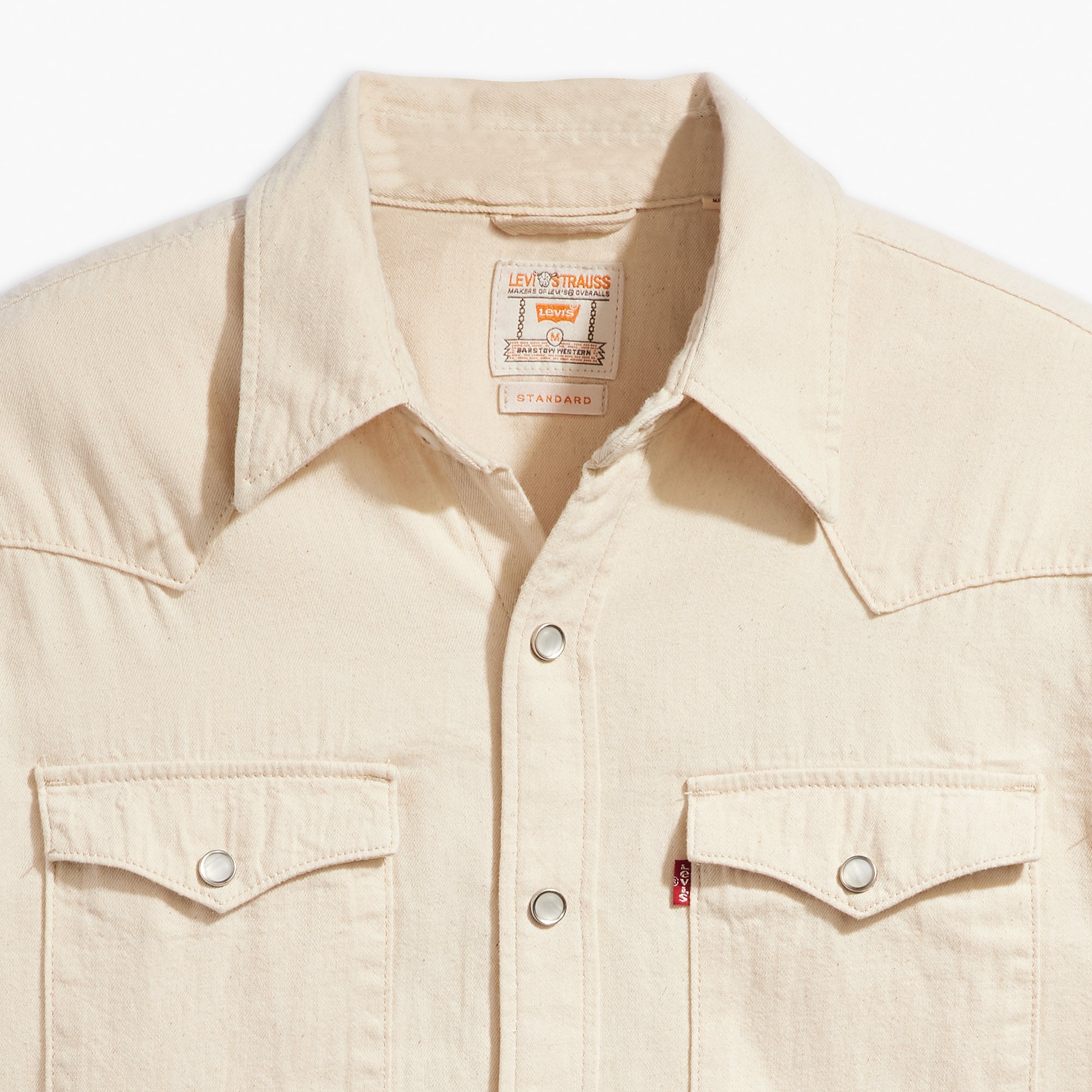 Levi s Men s Barstow Standard Fit Western Shirt Eddlyn Ecru White Levi s HK Levi s Hong Kong