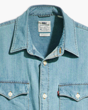 levi's® 寬鬆版型西部襯衫 | 男裝 A19190035XS- Kibler Indigo Mid Wash - Blue  – Levi's 香港