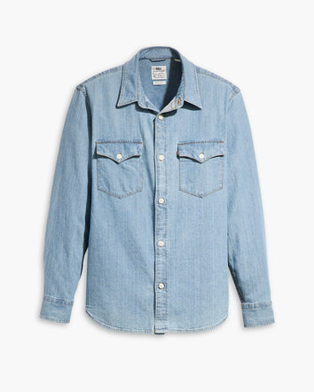 levi's® 寬鬆版型西部襯衫 | 男裝 A19190035XS- Kibler Indigo Mid Wash - Blue  – Levi's 香港