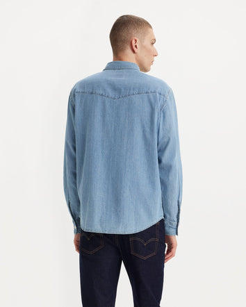 levi's® 寬鬆版型西部襯衫 | 男裝 A19190035XS- Kibler Indigo Mid Wash - Blue  – Levi's 香港