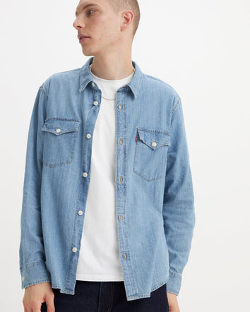levi's® 寬鬆版型西部襯衫 | 男裝 A19190035XS- Kibler Indigo Mid Wash - Blue  – Levi's 香港