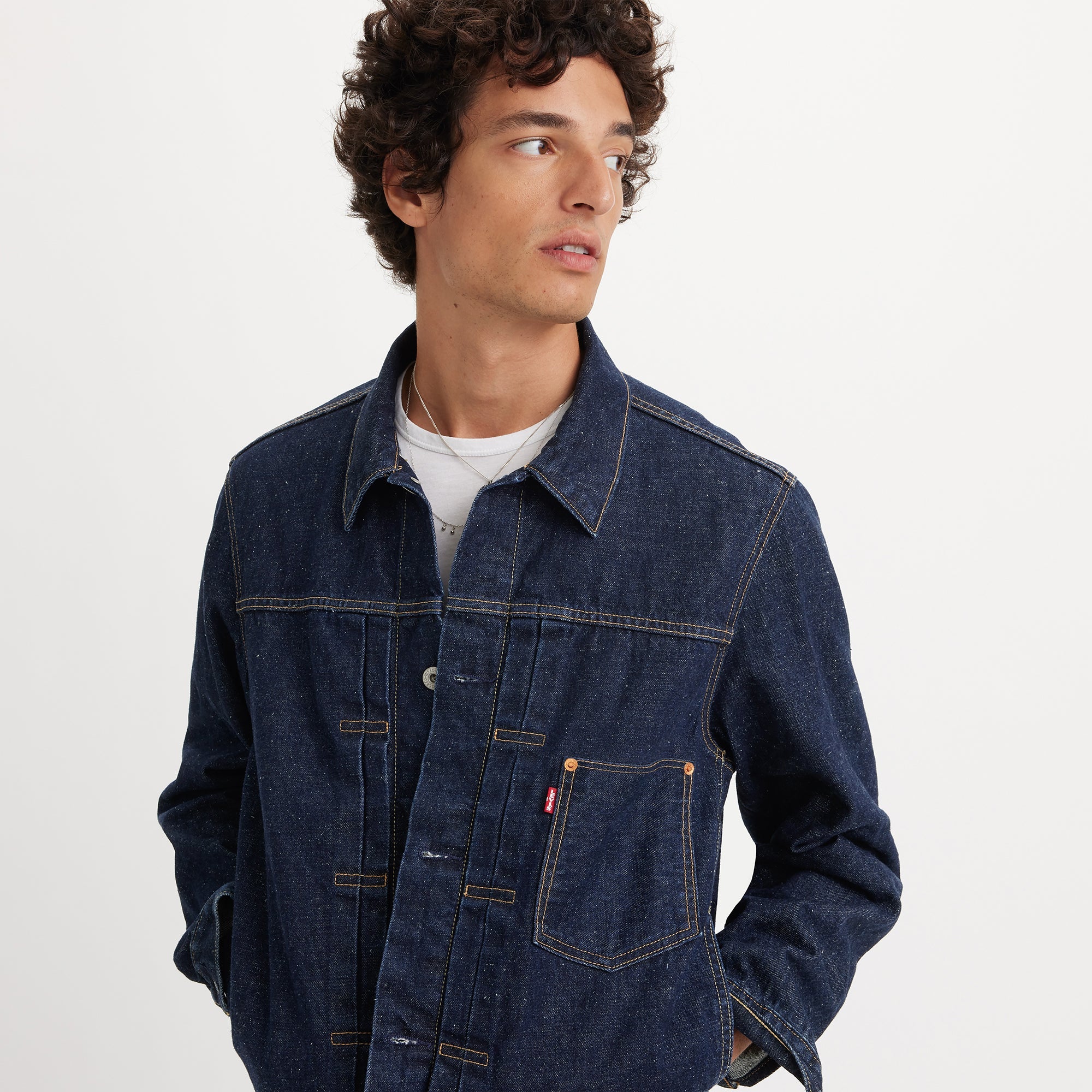Levi s Men s Type I Trucker Jacket Dark Indigo Worn In Levi s HK Levi s Hong Kong