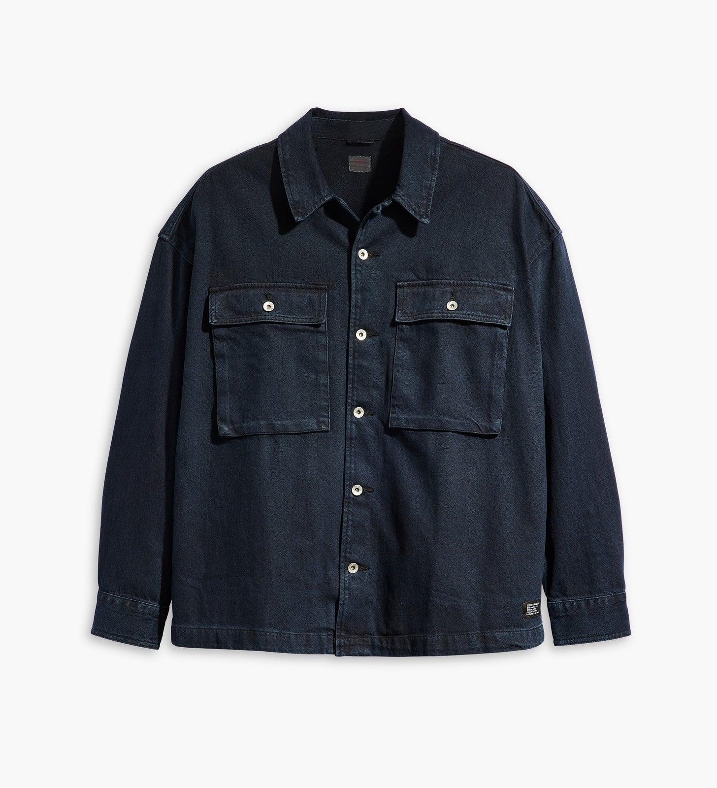 levi's® men's masonic patch pocket overshirt A57210004M- Wes Blue Black Overdye - Black – Levi's Hong Kong