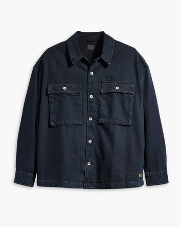 levi's® men's masonic patch pocket overshirt A57210004XS- Wes Blue Black Overdye - Black  – Levi's Hong Kong