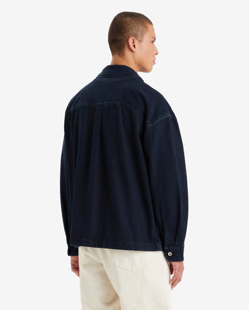 levi's® men's masonic patch pocket overshirt A57210004XS- Wes Blue Black Overdye - Black  – Levi's Hong Kong