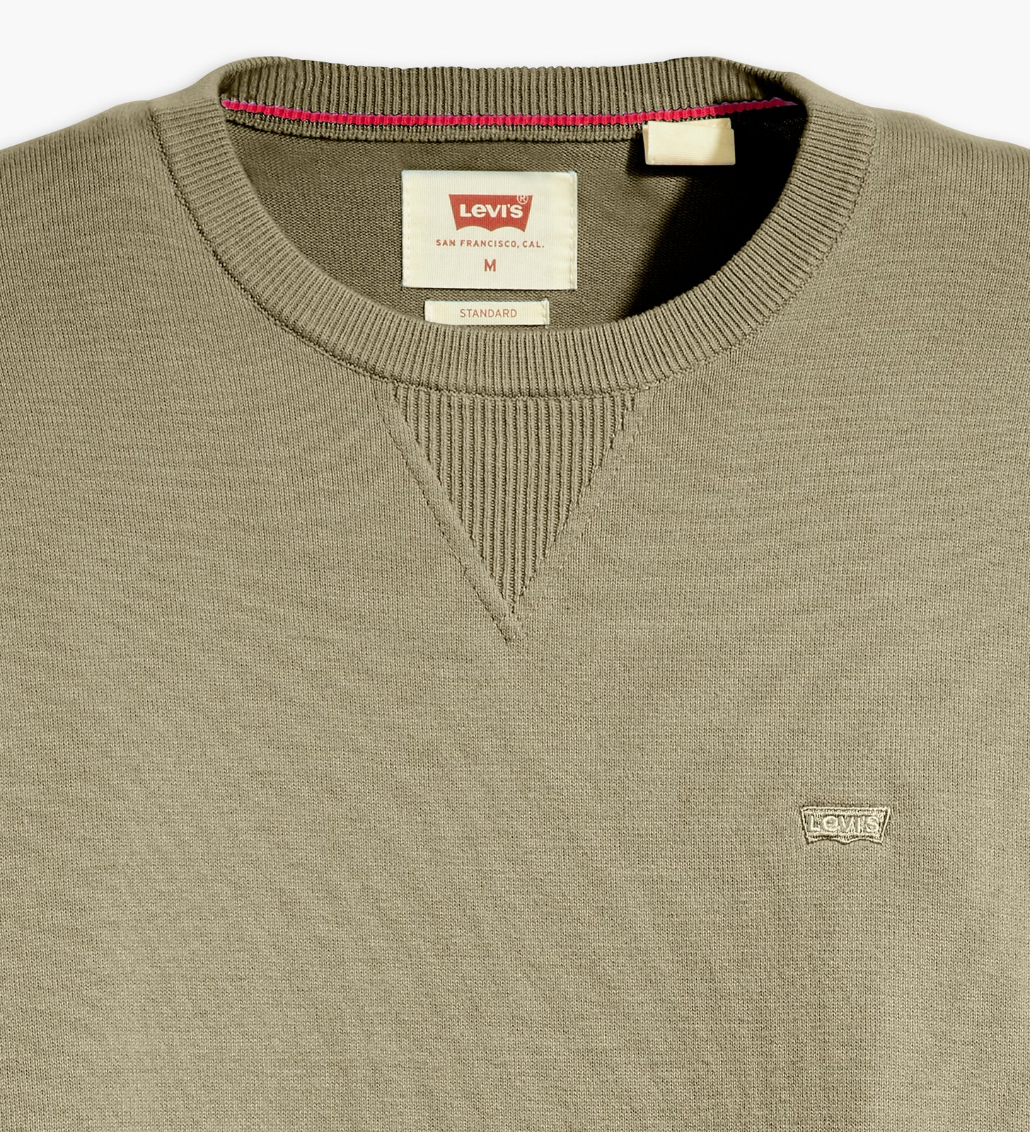 levi's® men's lightweight housemark sweater A72070004XS- Smokey Olive – Levi's Hong Kong