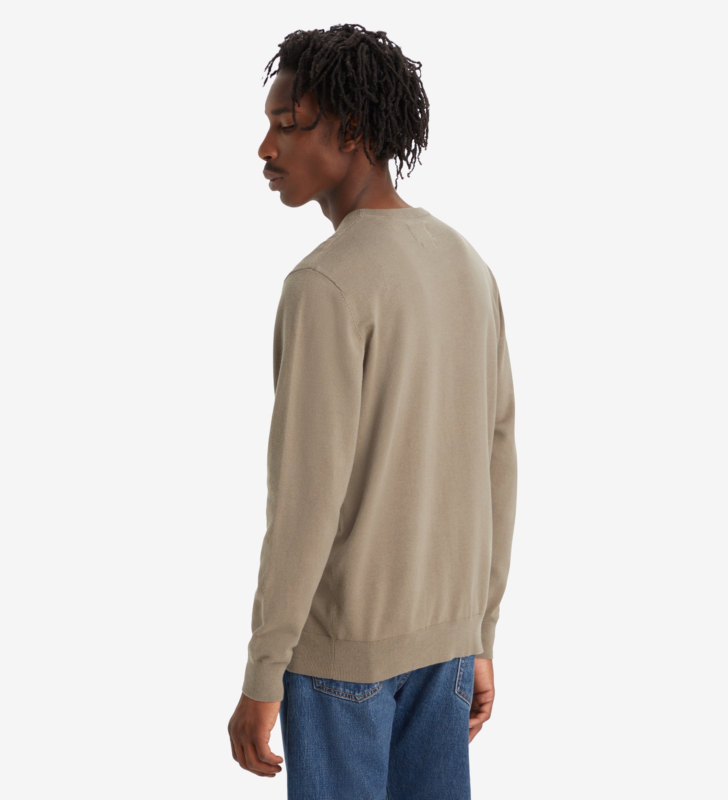 levi's® men's lightweight housemark sweater A72070004XS- Smokey Olive – Levi's Hong Kong