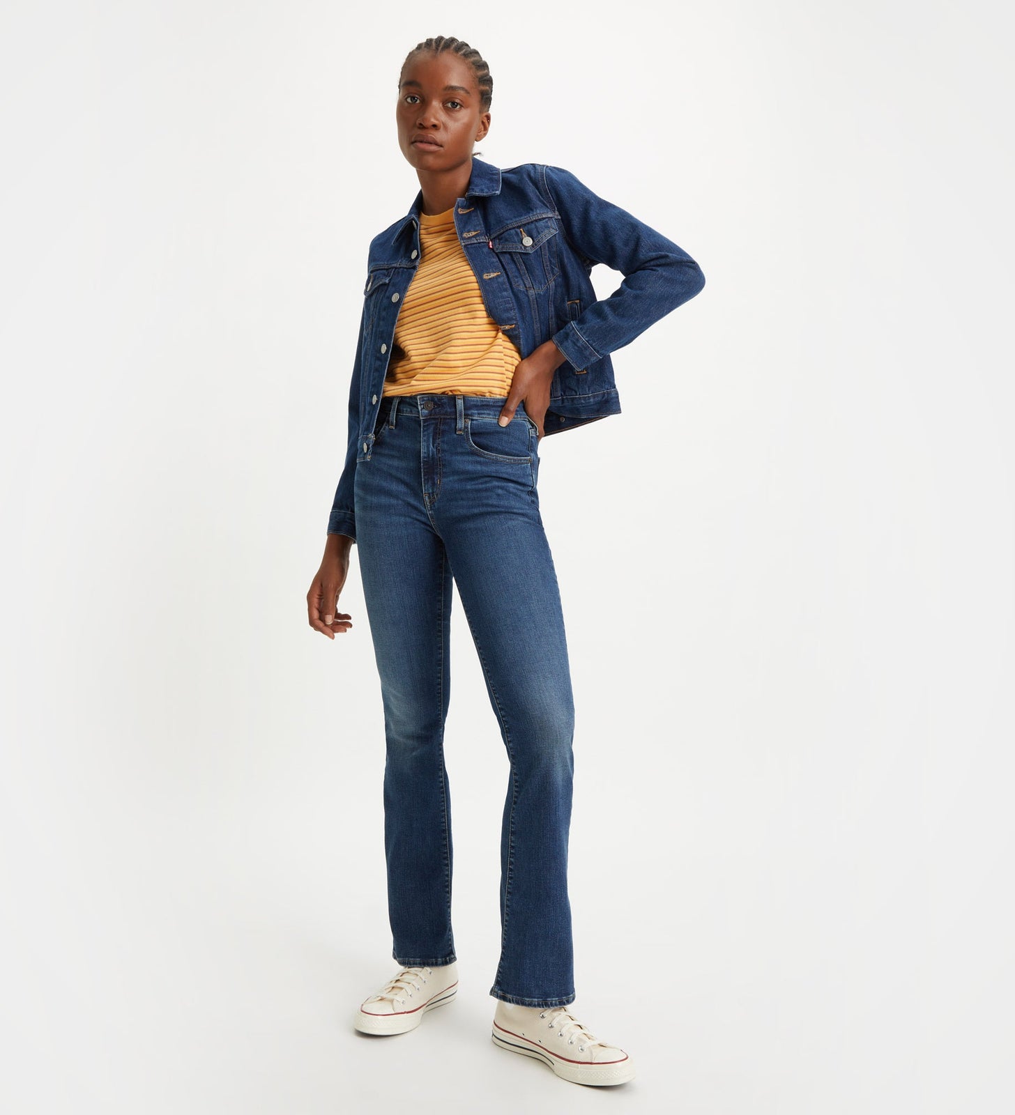 levi’s® women's 725 high-rise bootcut jeans 1875901152430 Blue Wave Dark – Levi's Hong Kong