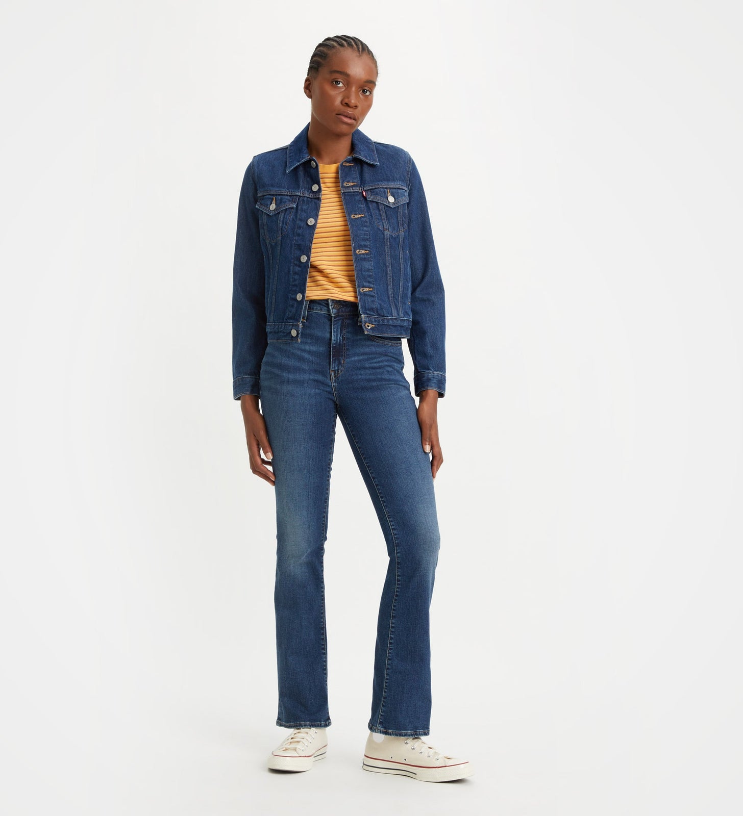 levi’s® women's 725 high-rise bootcut jeans 1875901152430 Blue Wave Dark – Levi's Hong Kong