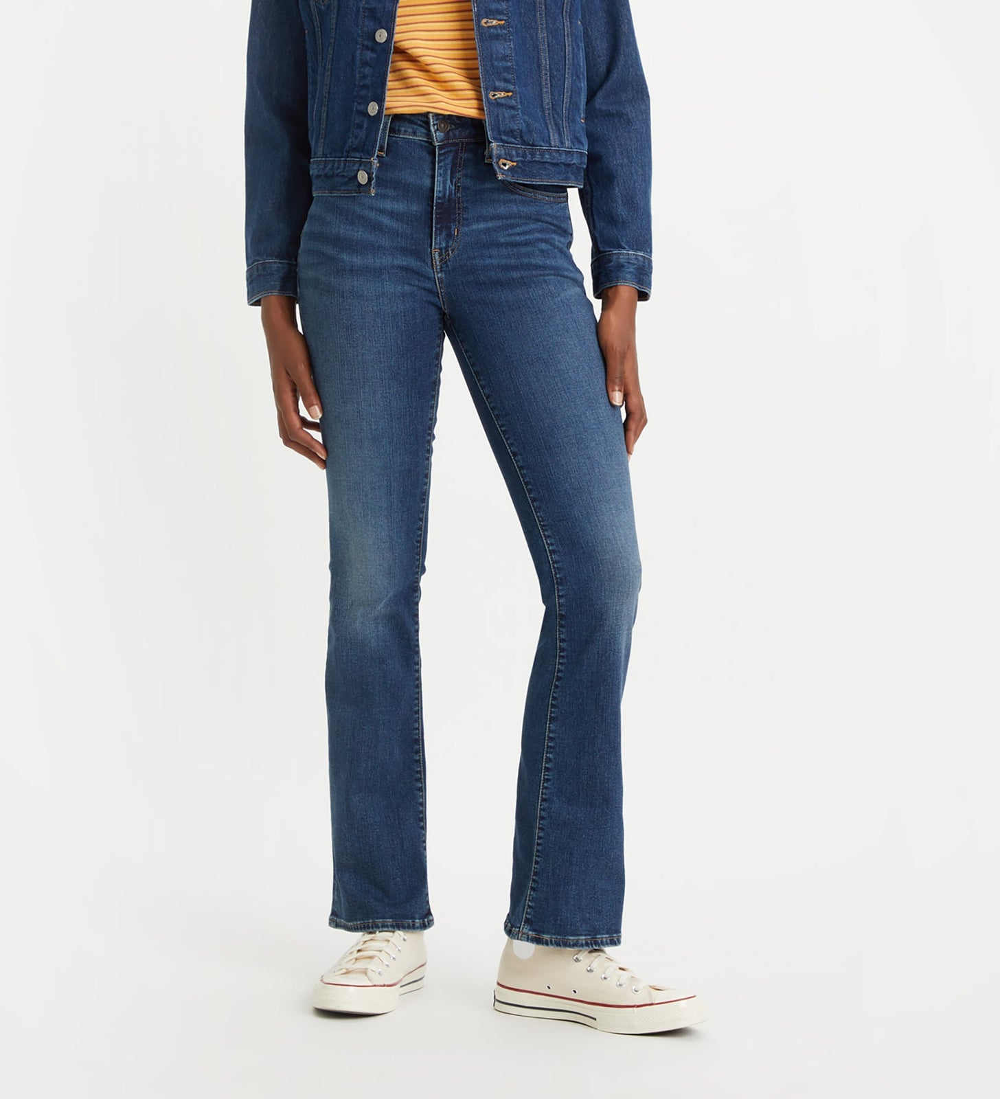 levi’s® women's 725 high-rise bootcut jeans 1875901152430 Blue Wave Dark – Levi's Hong Kong