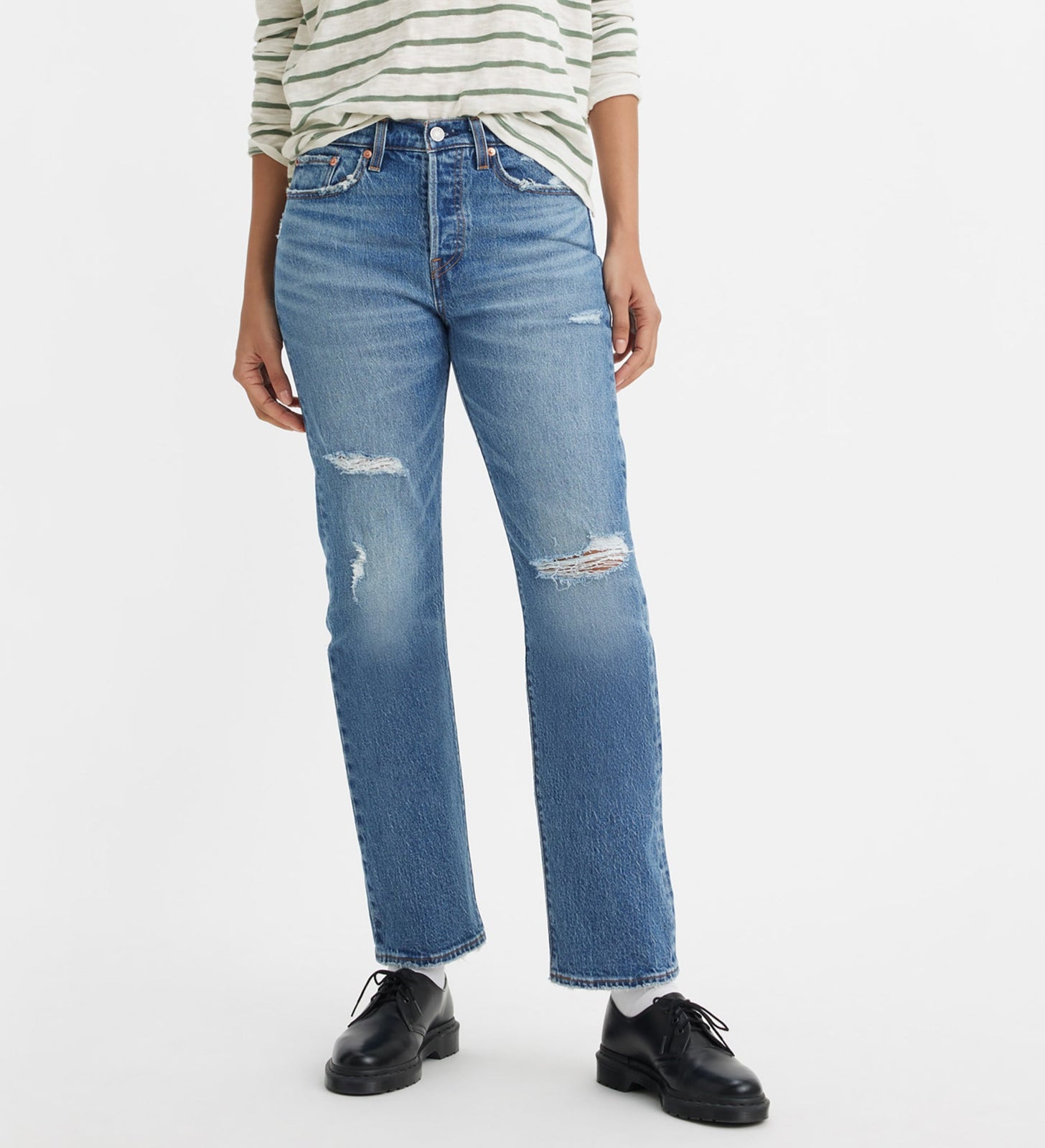 levi's® 直腳牛仔褲 | 女裝 3496402052428 Neither Here Nor There - Medium Indigo - Worn In – Levi's 香港
