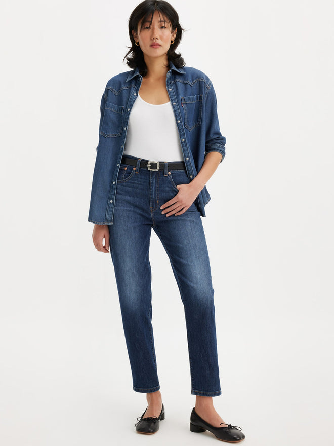 levi's® women's high-rise boyfriend jeans 8587301302427 Cool I Am In Paradise - Dark Indigo - Worn In  – Levi's Hong Kong