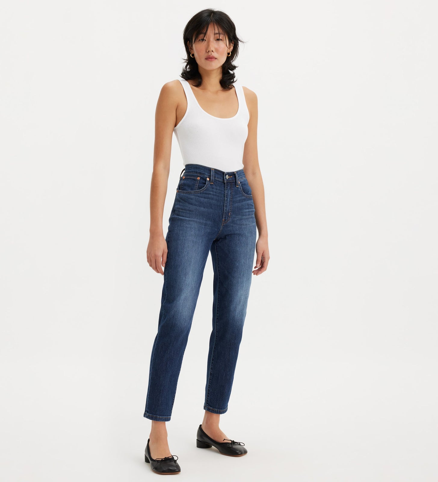 levi's® 高腰男友 boyfriend 牛仔褲 | 女裝 8587301302427 Cool I Am In Paradise - Dark Indigo - Worn In – Levi's 香港