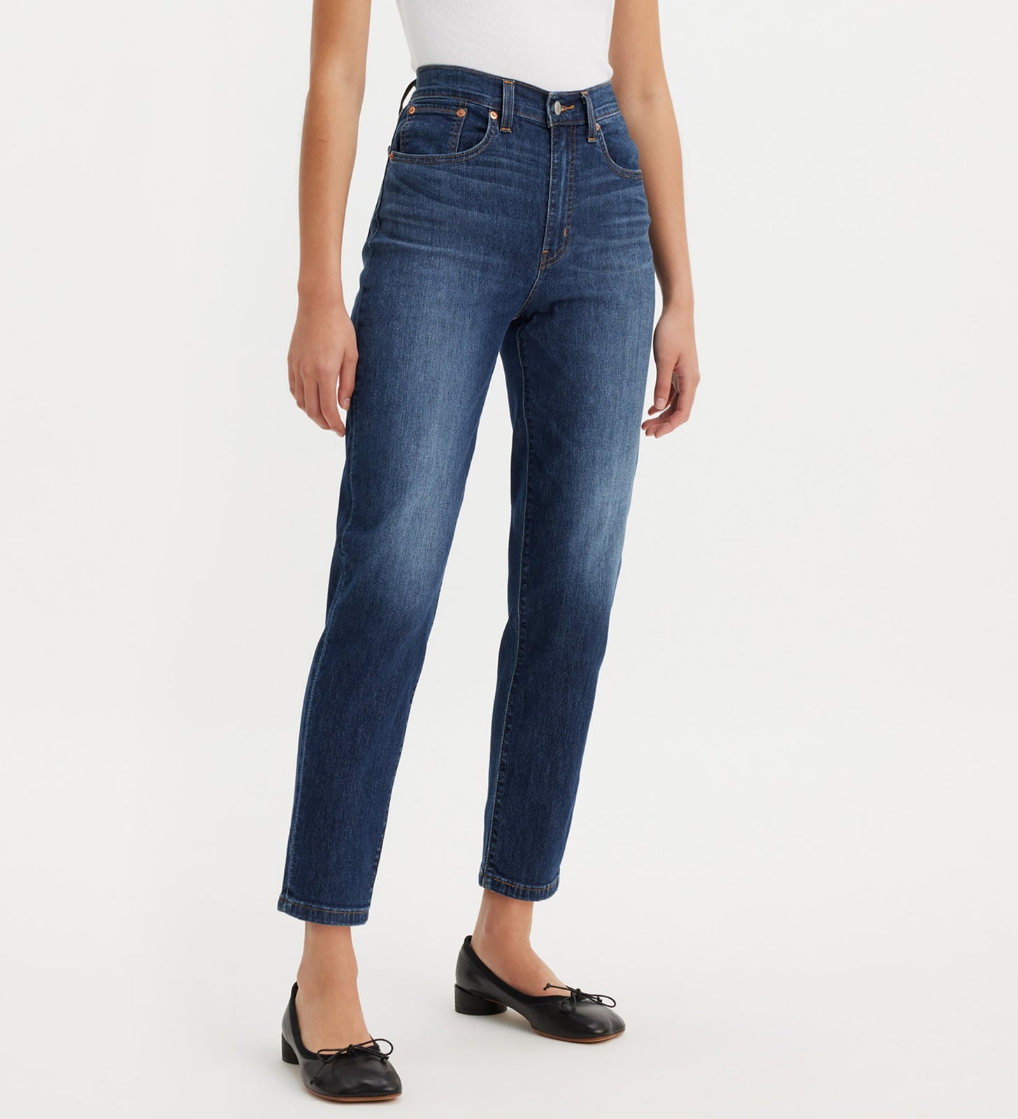 levi's® 高腰男友 boyfriend 牛仔褲 | 女裝 8587301302427 Cool I Am In Paradise - Dark Indigo - Worn In – Levi's 香港