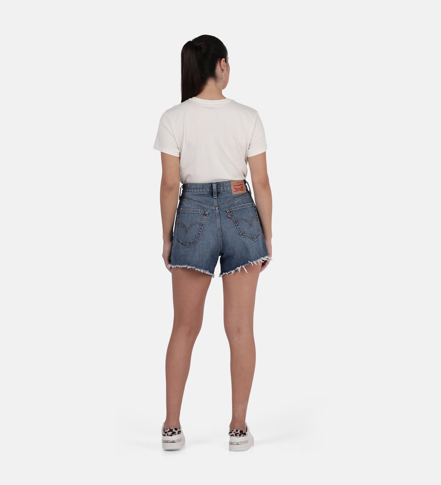 levi's® 高腰牛仔短褲 | 女裝 A1965003025- Medium Indigo – Levi's 香港